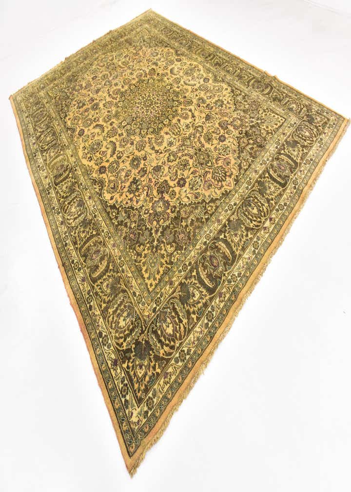 9' 10 x 13' 4 Hand Knotted Mashad Persian Wool Rug