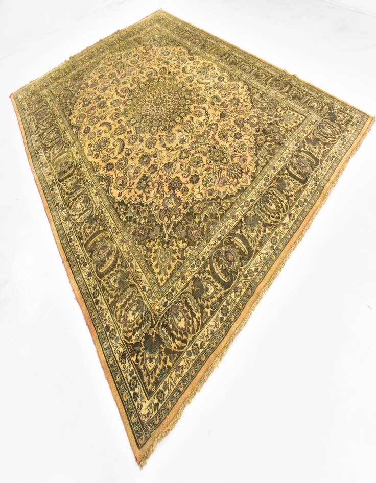 Detail image of 9' 10 x 13' 4 Hand Knotted Mashad Persian Wool Rug