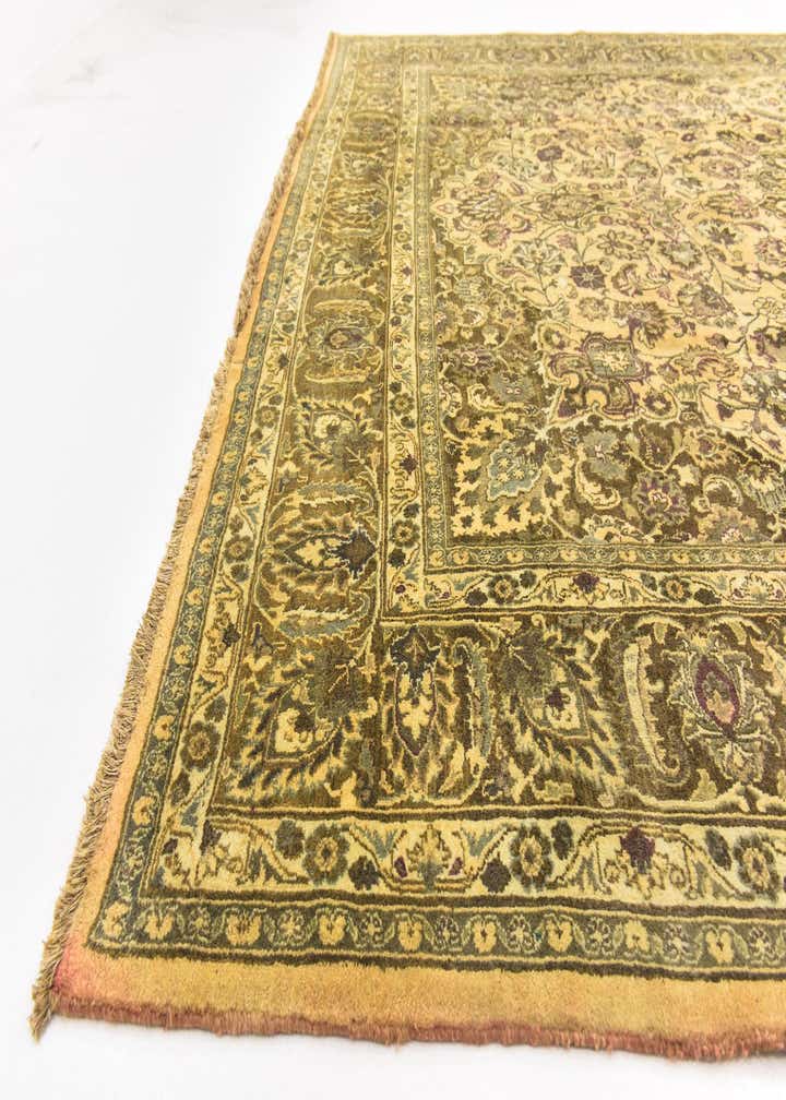 9' 10 x 13' 4 Hand Knotted Mashad Persian Wool Rug