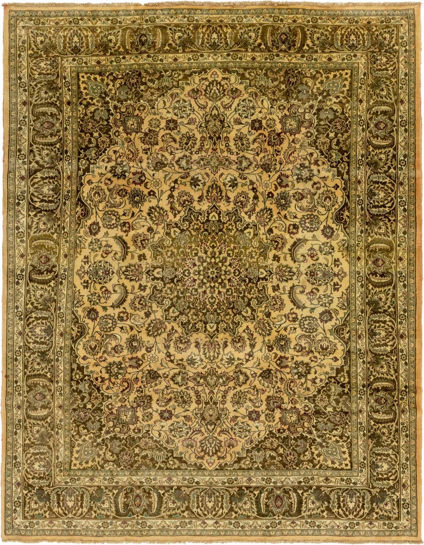 9' 10 x 13' 4 Hand Knotted Mashad Persian Wool Rug