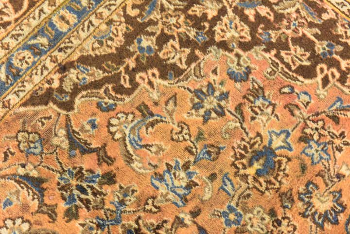 6' 5 x 9' 6 Hand Knotted Mashad Persian Wool Rug