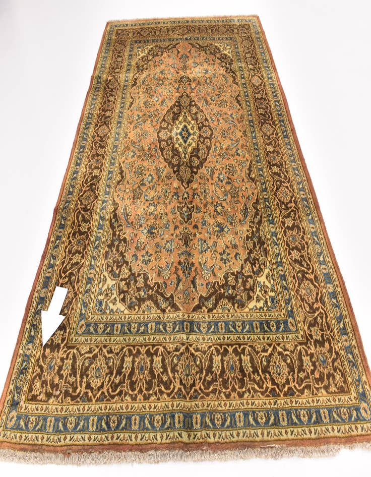 Detail image of 6' 5 x 9' 6 Hand Knotted Mashad Persian Wool Rug