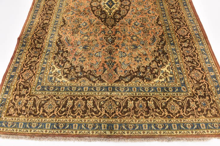 Detail image of 6' 5 x 9' 6 Hand Knotted Mashad Persian Wool Rug