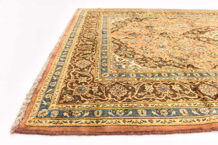 6' 5 x 9' 6 Hand Knotted Mashad Persian Wool Rug
