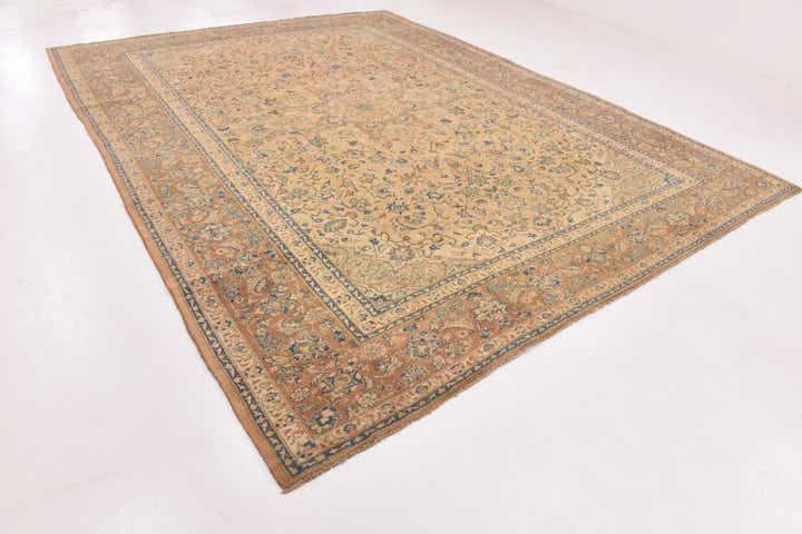 10' x 13' 5 Hand Knotted Mashad Persian Wool Rug