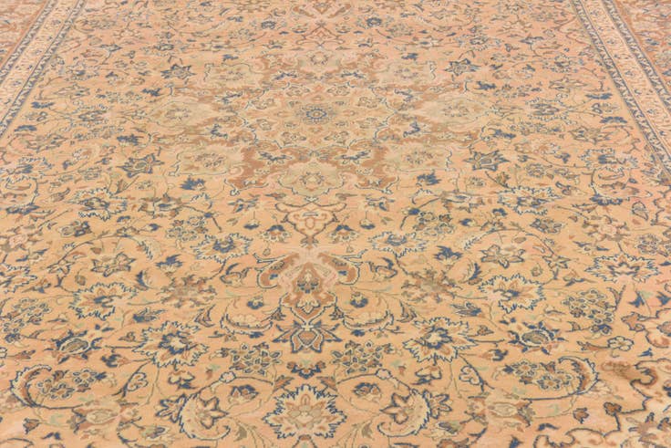 Detail image of 10' x 13' 5 Hand Knotted Mashad Persian Wool Rug