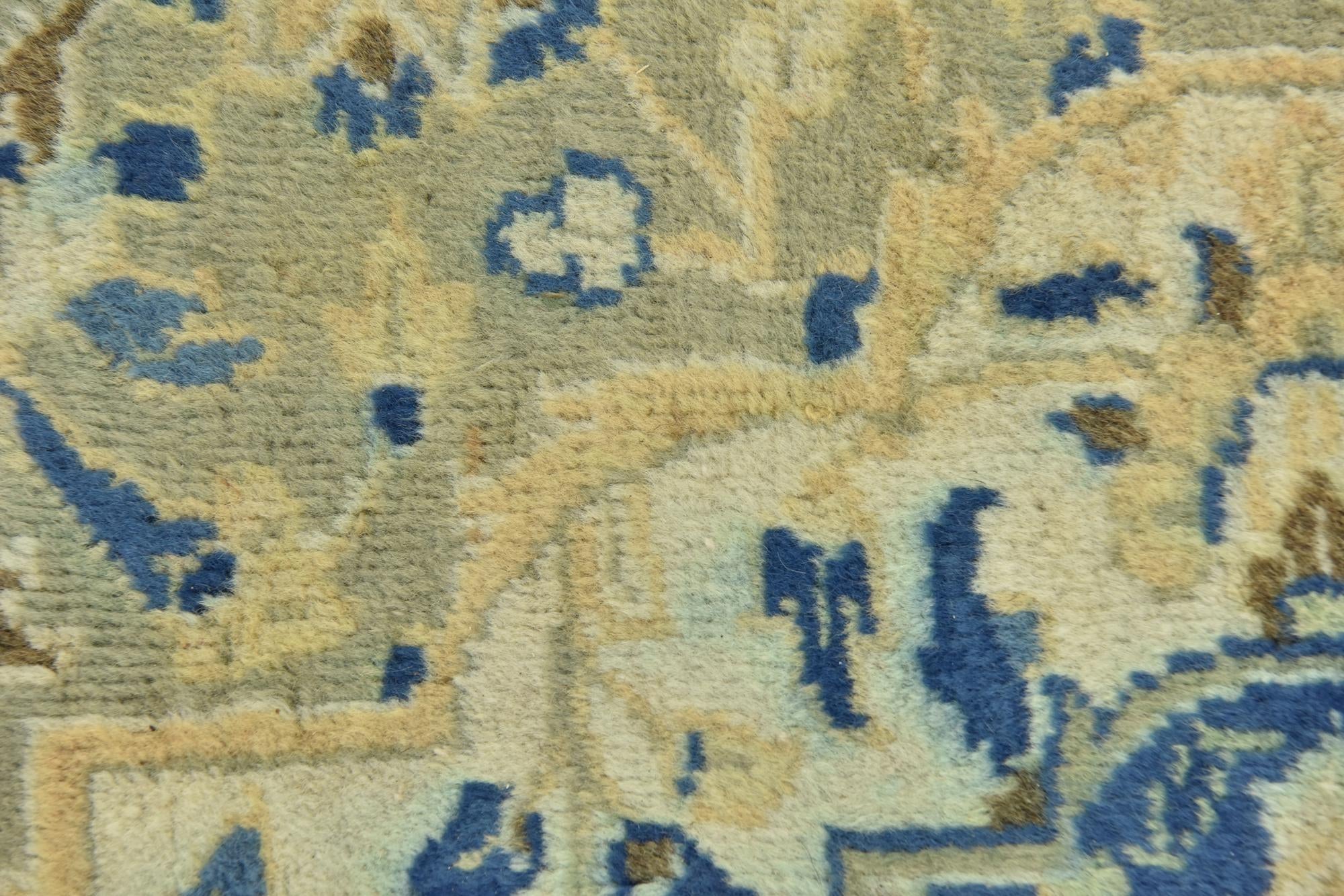 9' 7 x 13' Hand Knotted Mashad Persian Wool Rug