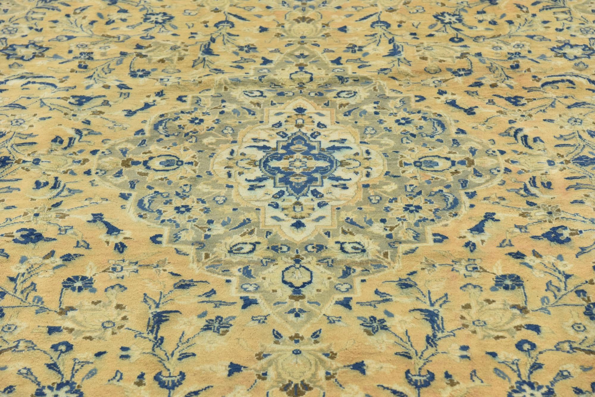 9' 7 x 13' Hand Knotted Mashad Persian Wool Rug
