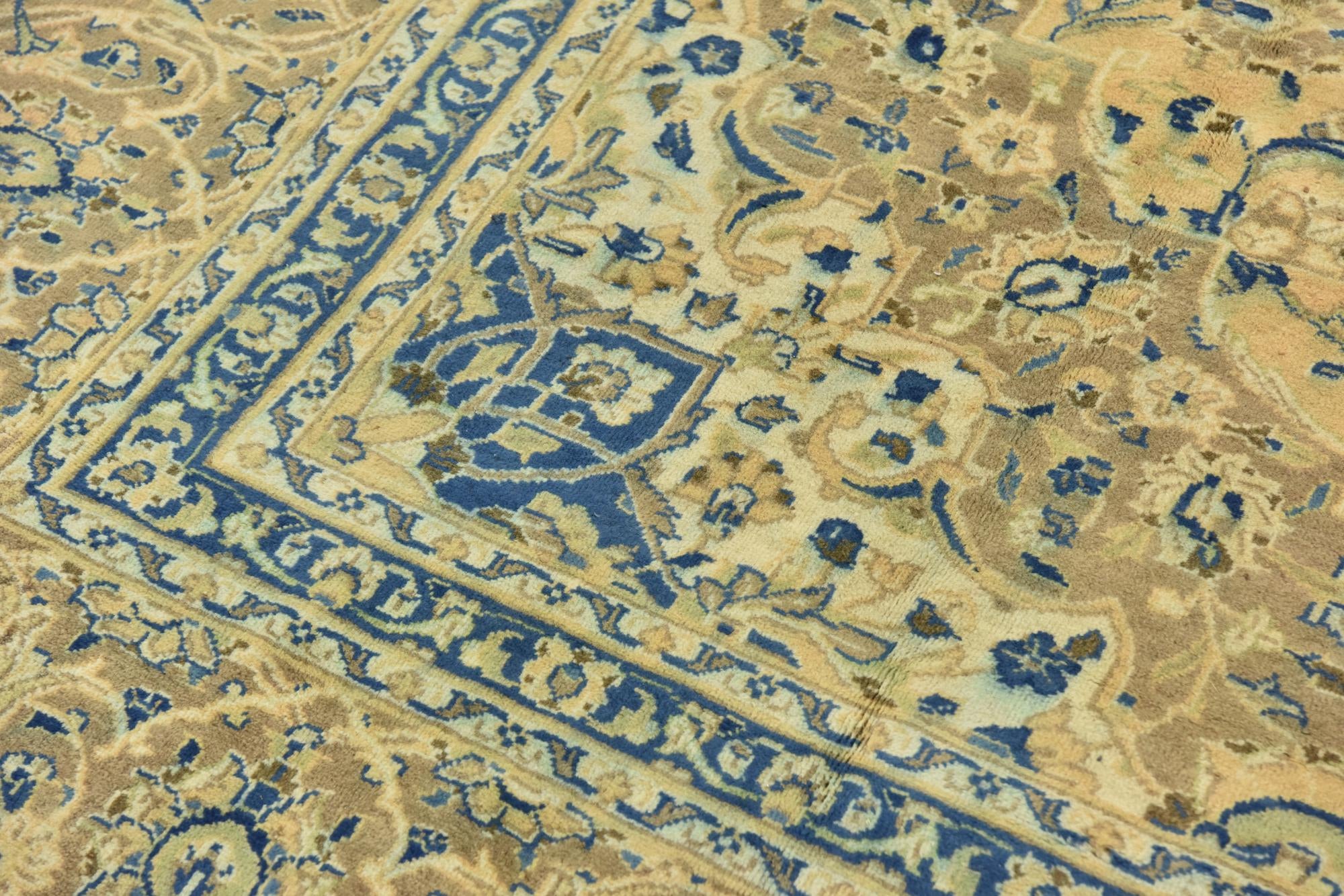 9' 7 x 13' Hand Knotted Mashad Persian Wool Rug
