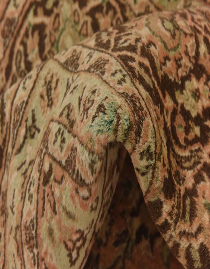 Detail image of 9' 10 x 13'  Hand Knotted Mashad Persian Wool Rug