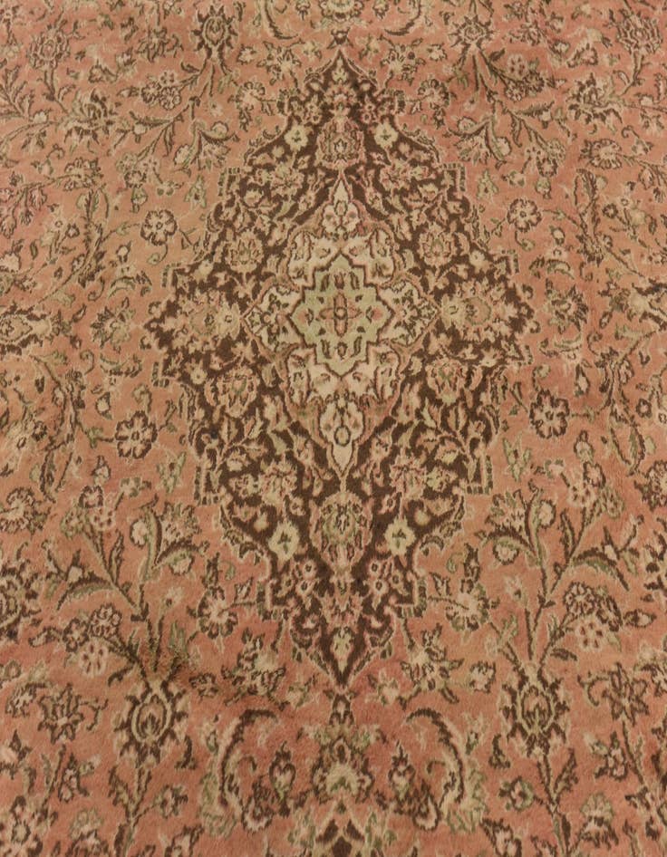 Detail image of 9' 10 x 13'  Hand Knotted Mashad Persian Wool Rug