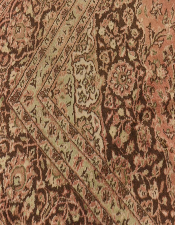 Detail image of 9' 10 x 13'  Hand Knotted Mashad Persian Wool Rug