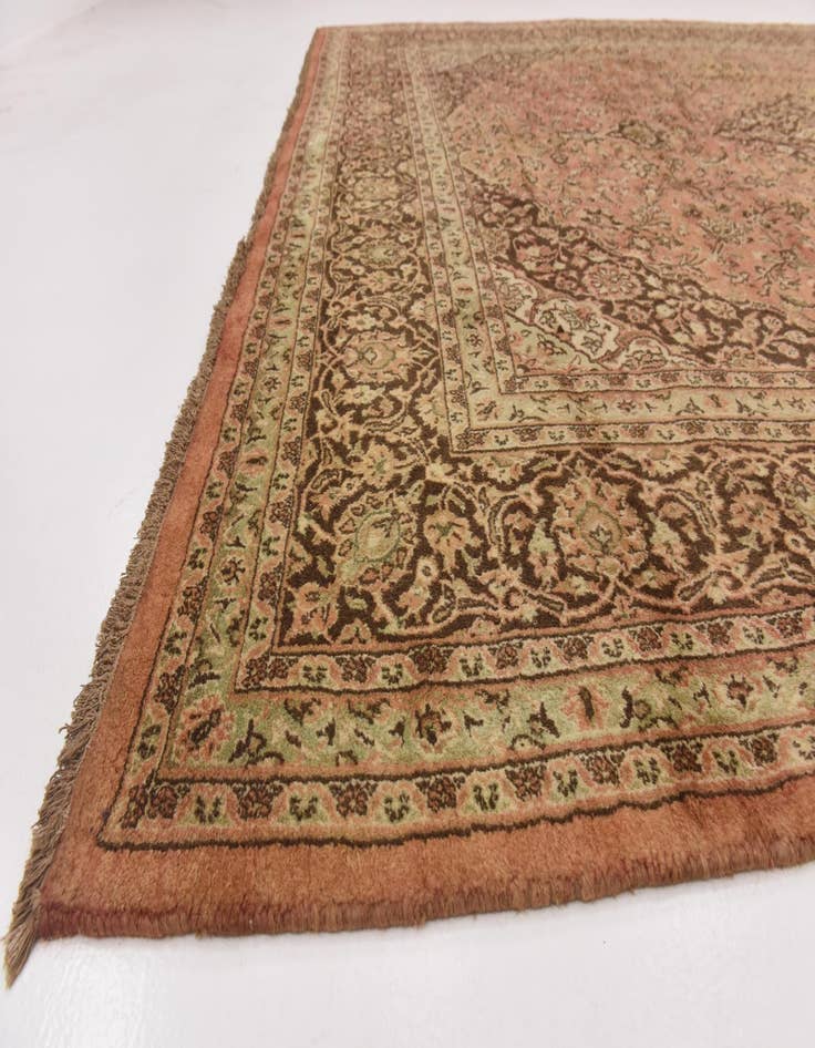 Detail image of 9' 10 x 13'  Hand Knotted Mashad Persian Wool Rug