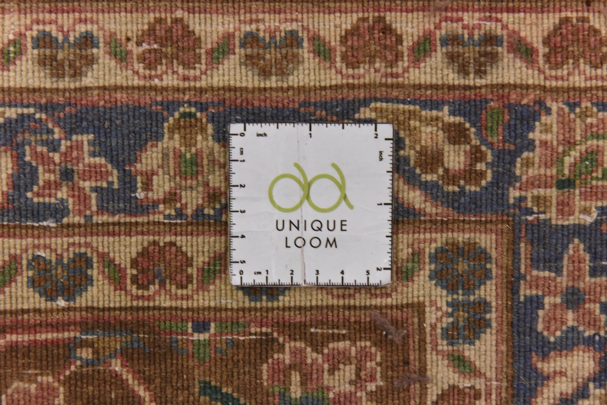 9' 8 x 12' 7 Hand Knotted Mashad Persian Wool Rug