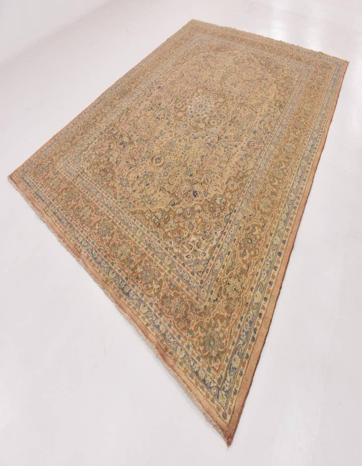 Detail image of 9' 8 x 12' 7 Hand Knotted Mashad Persian Wool Rug