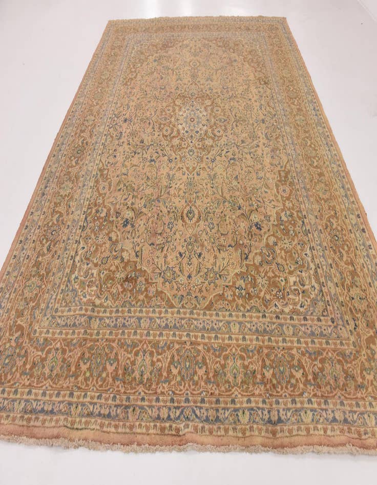 Detail image of 9' 8 x 12' 7 Hand Knotted Mashad Persian Wool Rug