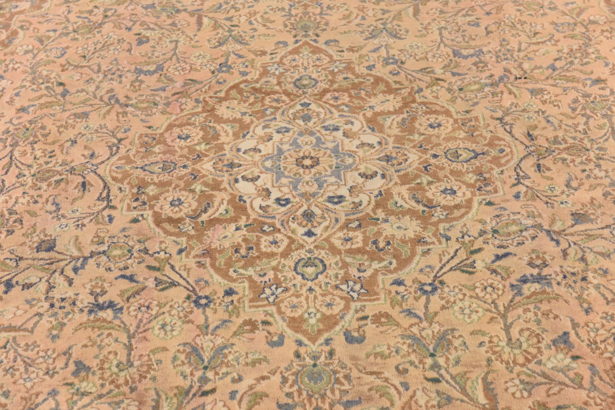 9' 8 x 12' 7 Hand Knotted Mashad Persian Wool Rug