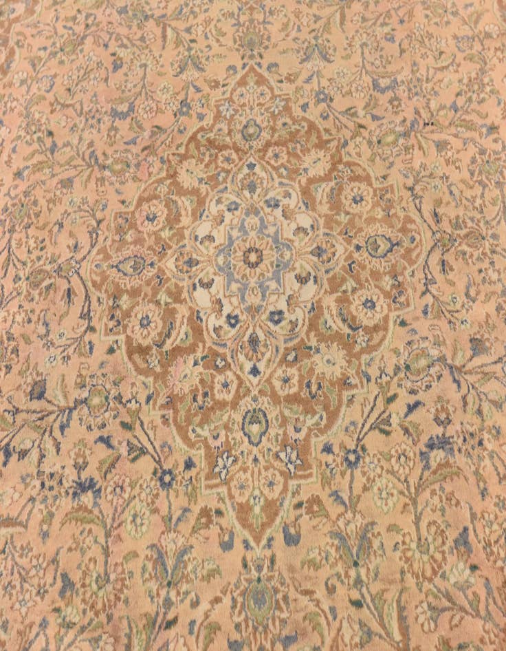 Detail image of 9' 8 x 12' 7 Hand Knotted Mashad Persian Wool Rug