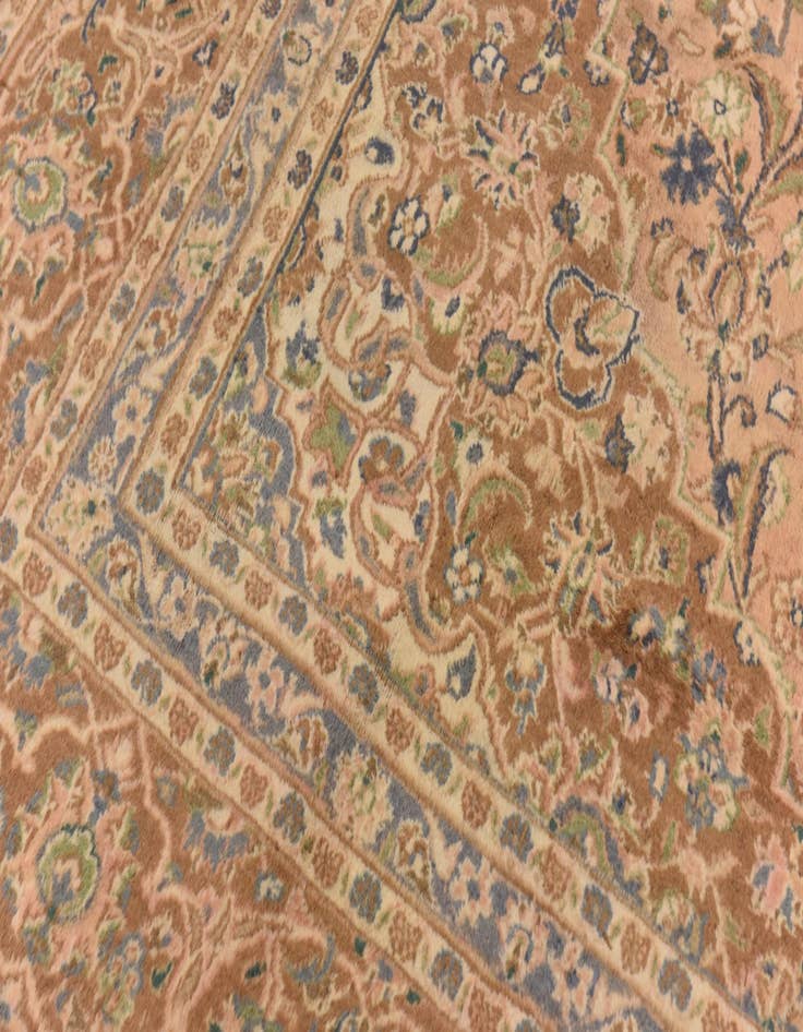 Detail image of 9' 8 x 12' 7 Hand Knotted Mashad Persian Wool Rug