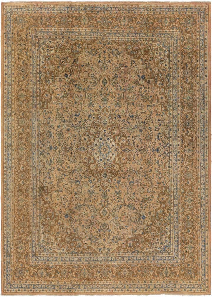 9' 8 x 12' 7 Hand Knotted Mashad Persian Wool Rug