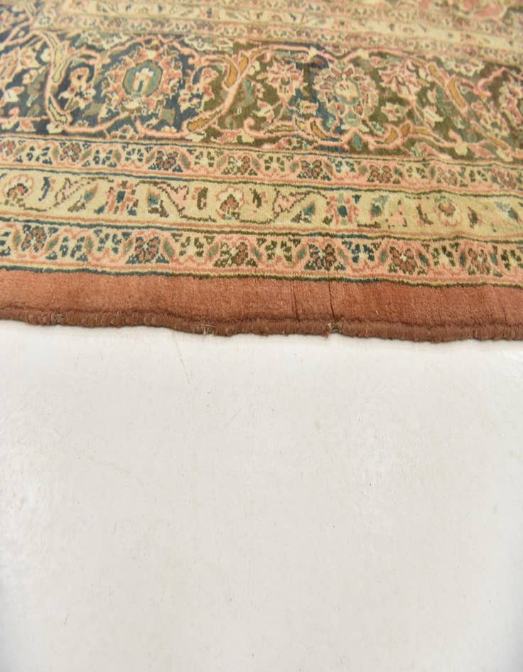 Detail image of 9' 7 x 13' 2  Hand Knotted Mashad Persian Wool Rug