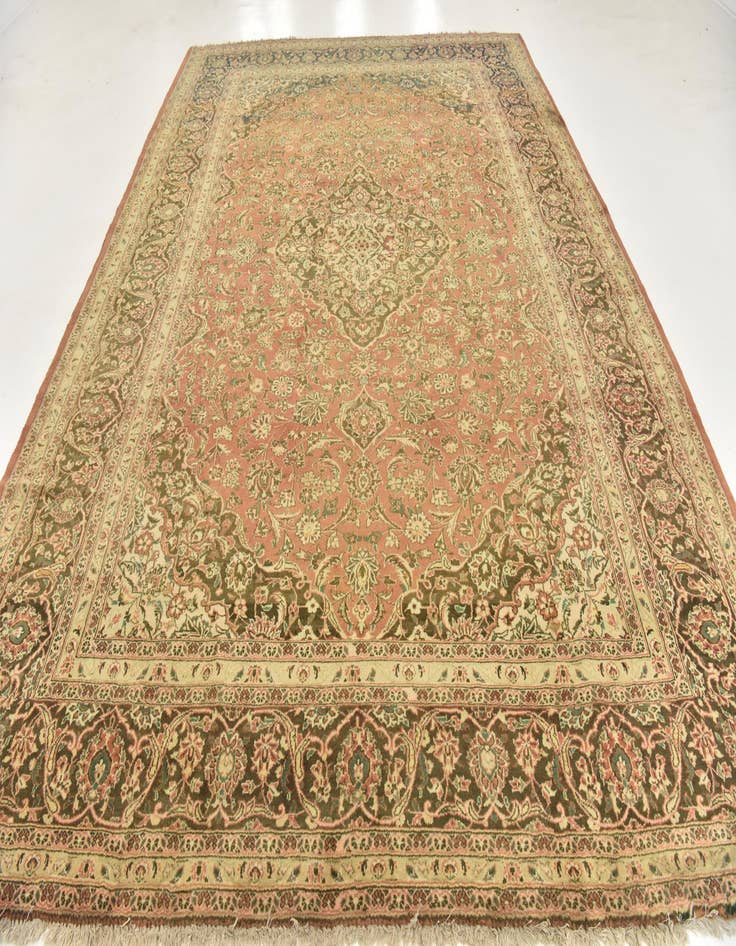 Detail image of 9' 7 x 13' 2  Hand Knotted Mashad Persian Wool Rug