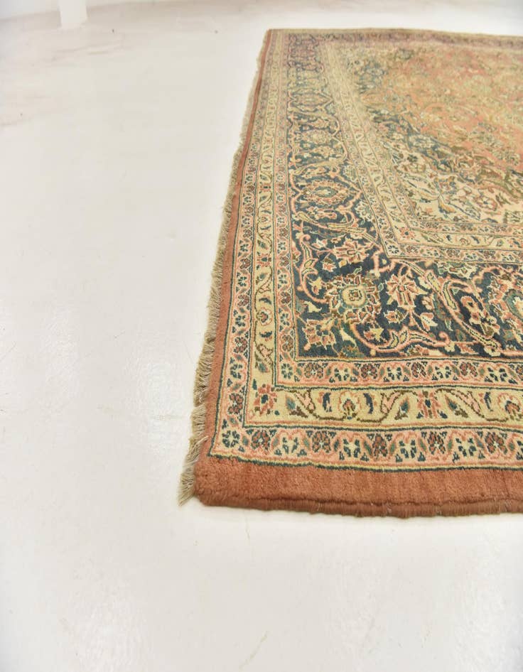 Detail image of 9' 7 x 13' 2  Hand Knotted Mashad Persian Wool Rug