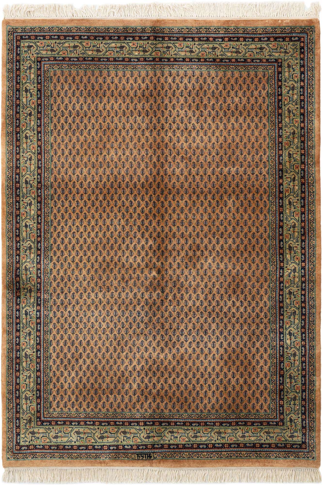 4' 9 x 6' 8 Hand Knotted Mir Wool Rug