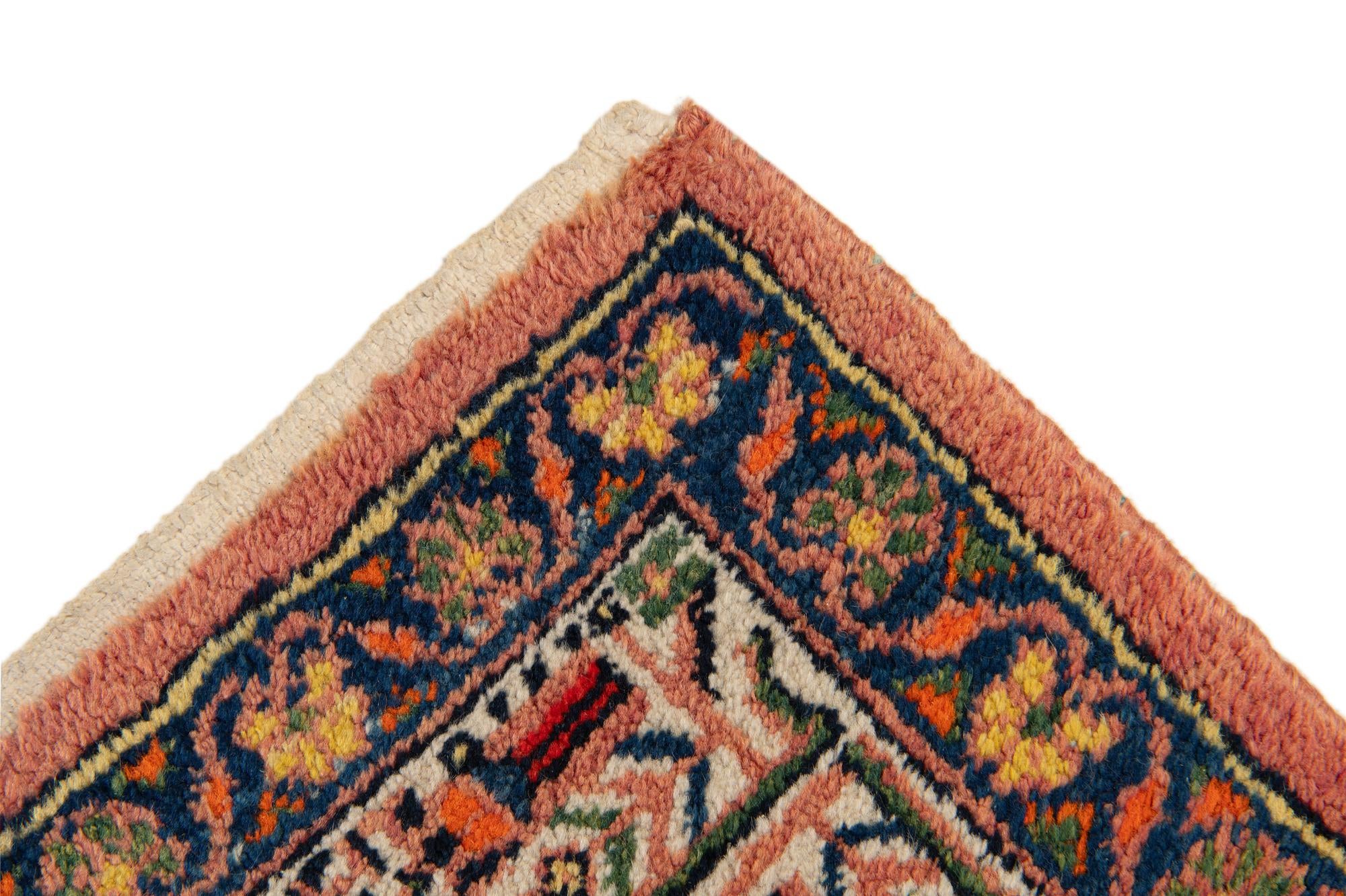 4' 1 x 6' 10 Hand Knotted Mir Wool Rug