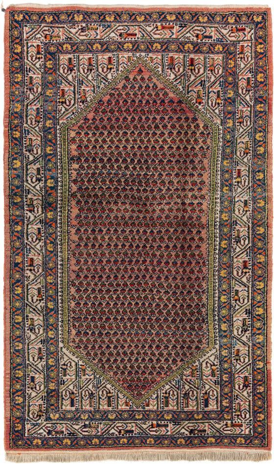 Detail image of 4' 1 x 6' 10 Hand Knotted Mir Wool Rug