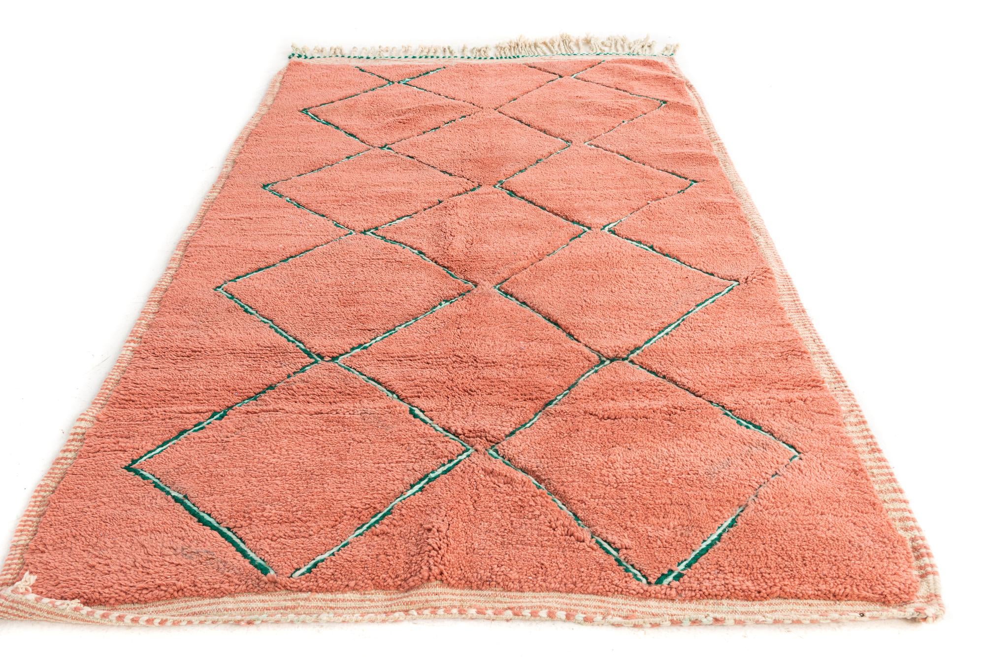 5' 4 x 8' 4 Hand Knotted Moroccan Wool Rug