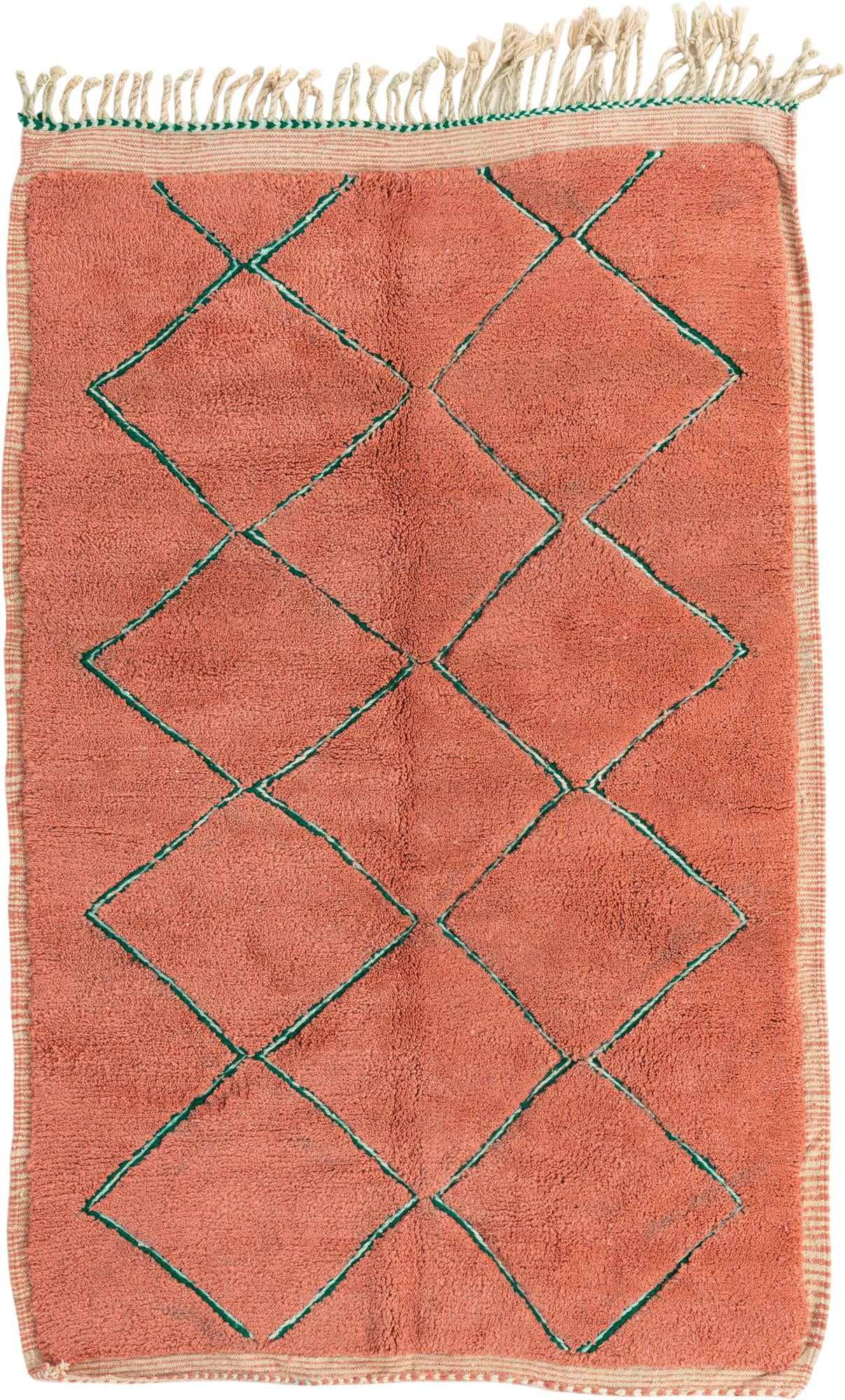 5' 4 x 8' 4 Hand Knotted Moroccan Wool Rug