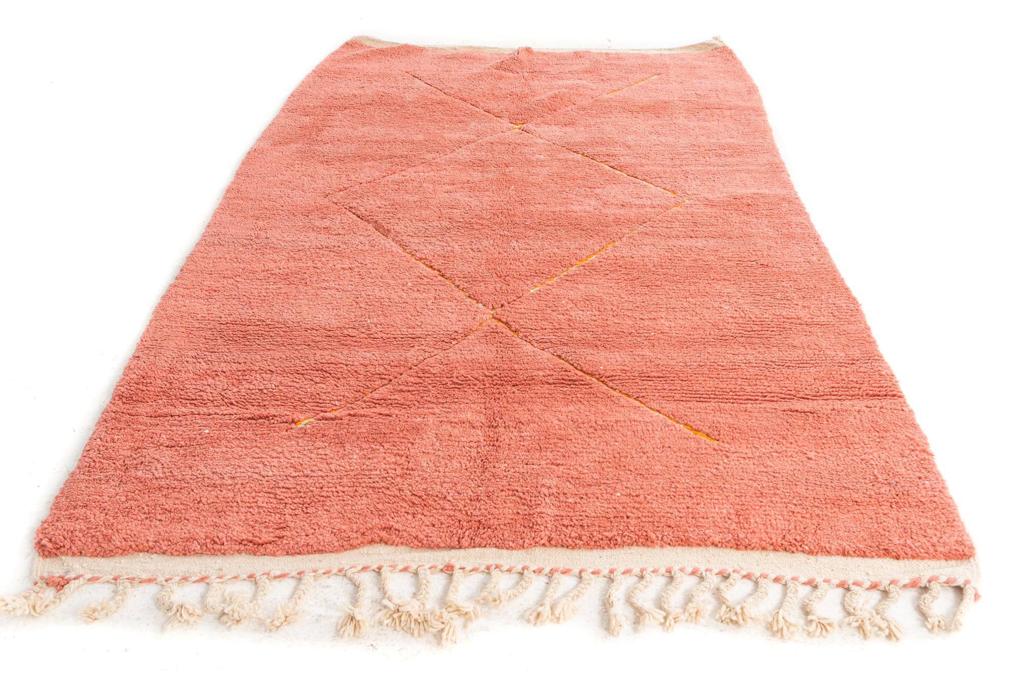 5' 8 x 8' Hand Knotted Moroccan Wool Rug