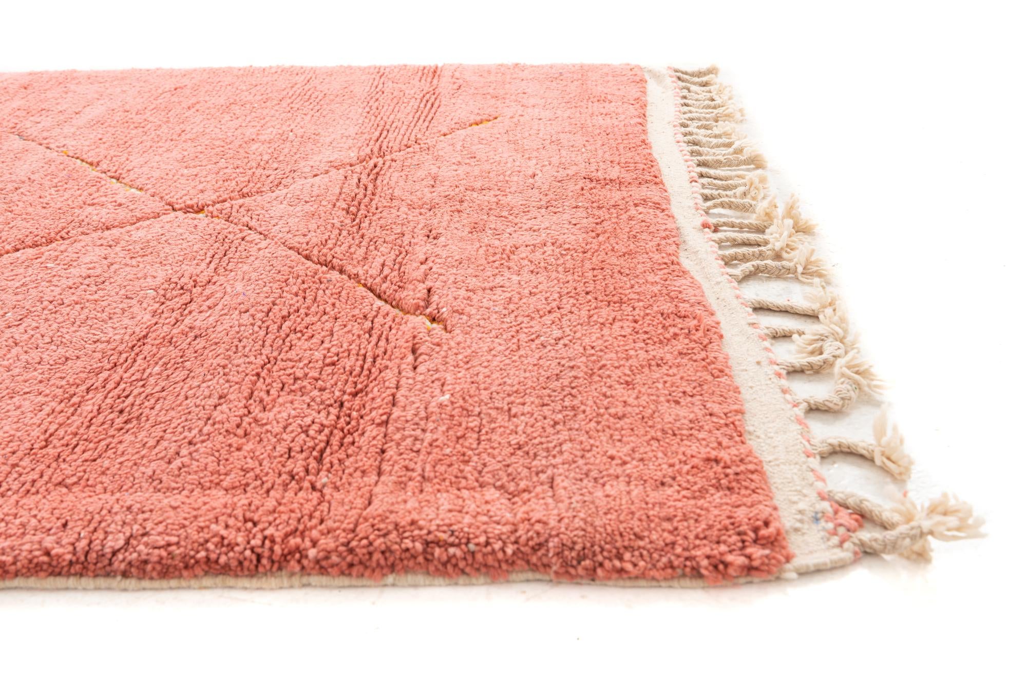 5' 8 x 8' Hand Knotted Moroccan Wool Rug