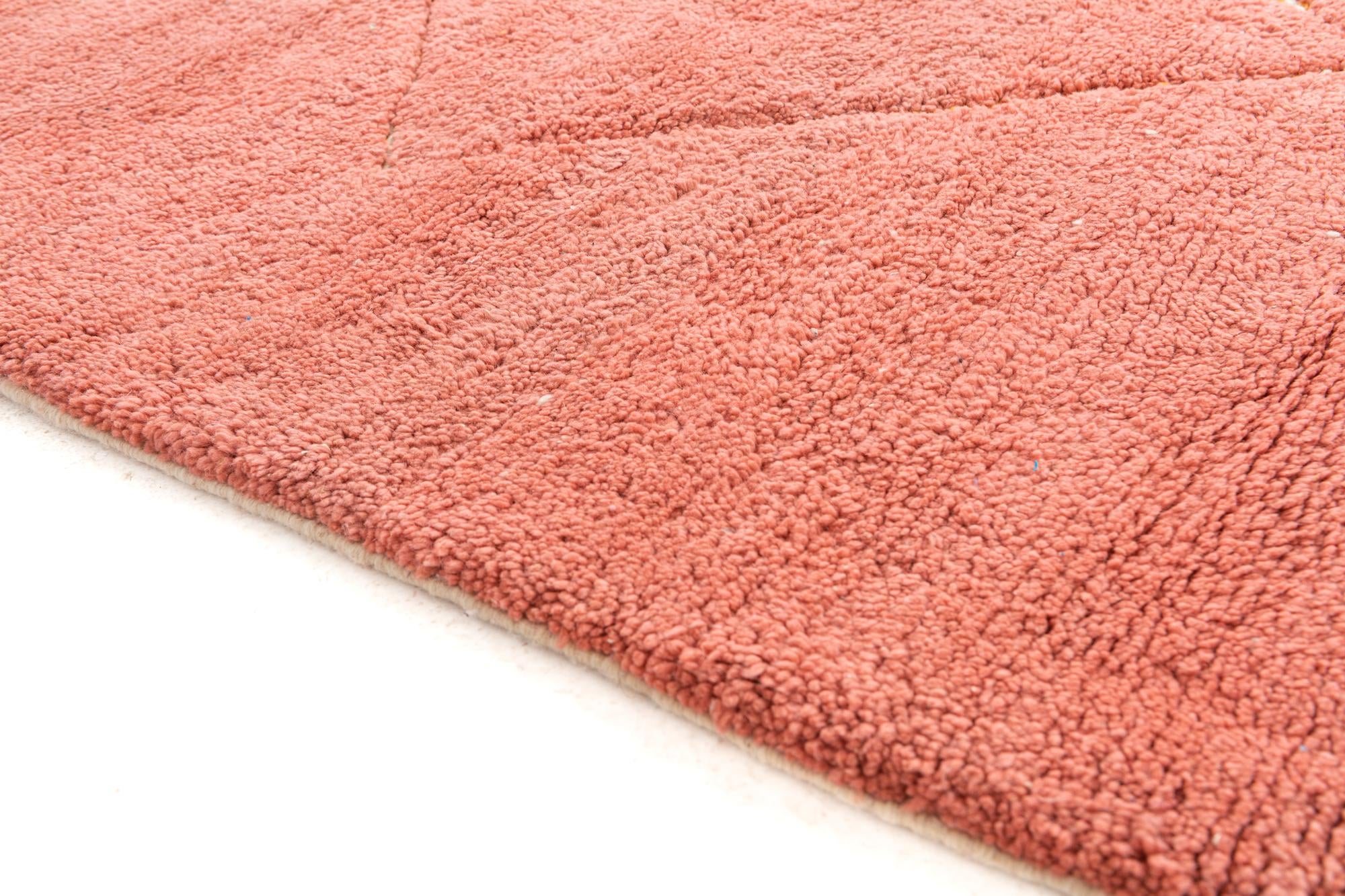 5' 8 x 8' Hand Knotted Moroccan Wool Rug