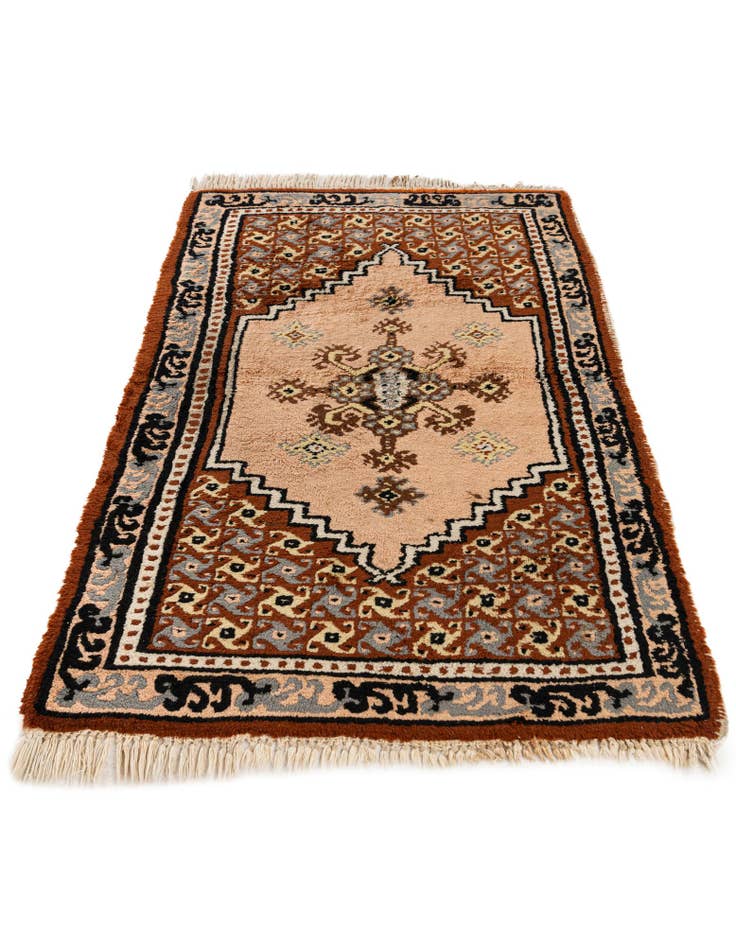 Detail image of 2' 7 x 4' 2  Hand Knotted Moroccan Wool Rug