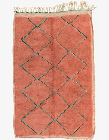 5' 4 x 8' 4 Hand Knotted Moroccan Wool Rug