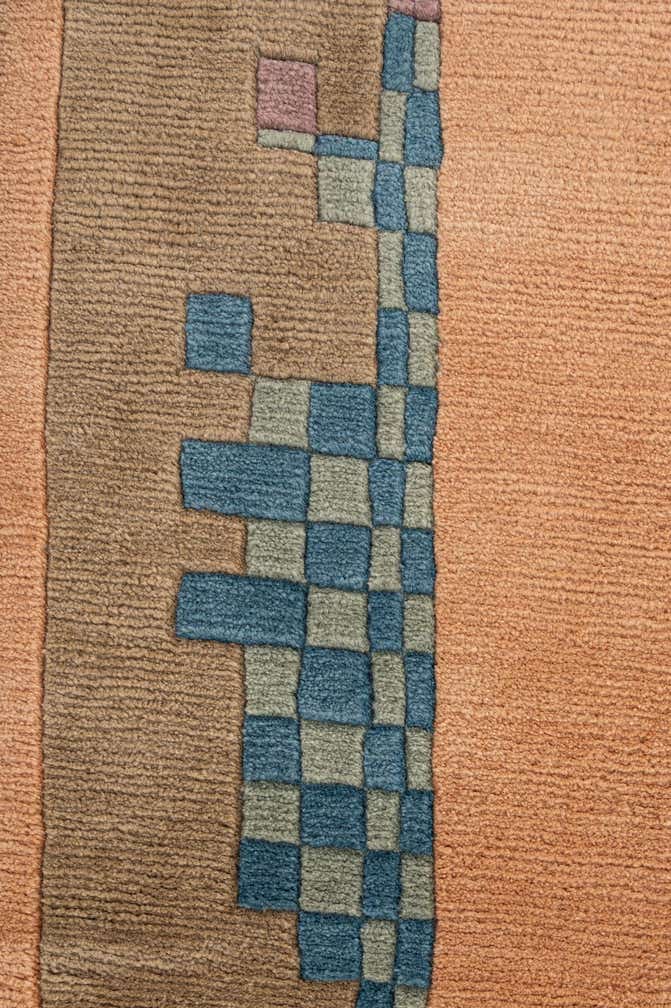 6' 6 x 9' 7 Hand Knotted Nepal Wool Rug