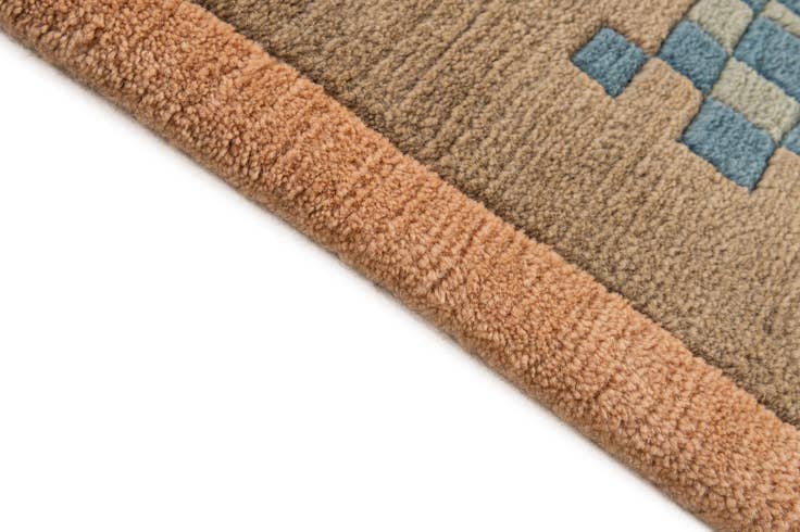 Detail image of 6' 6 x 9' 9 Hand Knotted Nepal Wool Rug