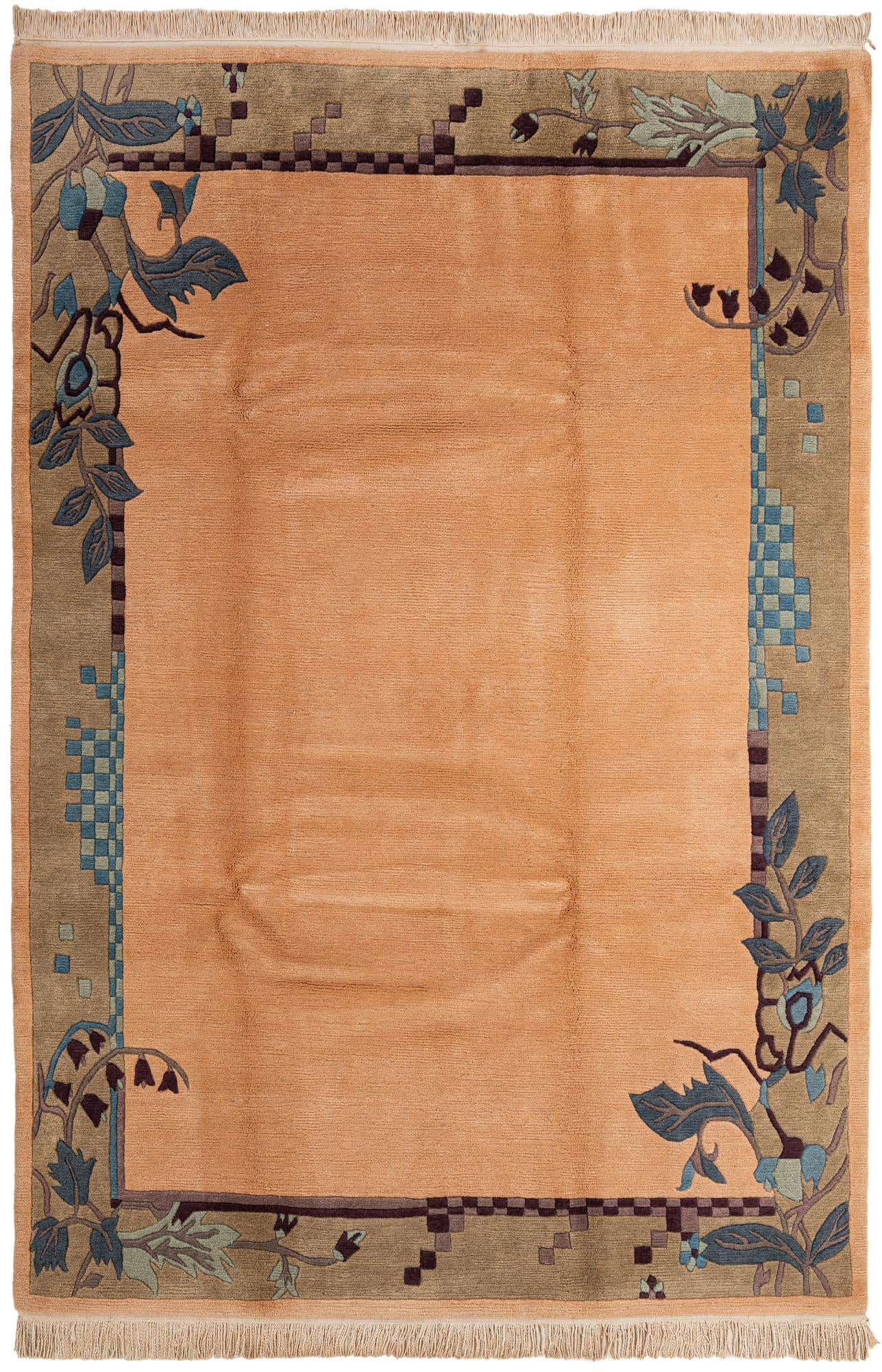 6' 6 x 9' 9 Hand Knotted Nepal Wool Rug
