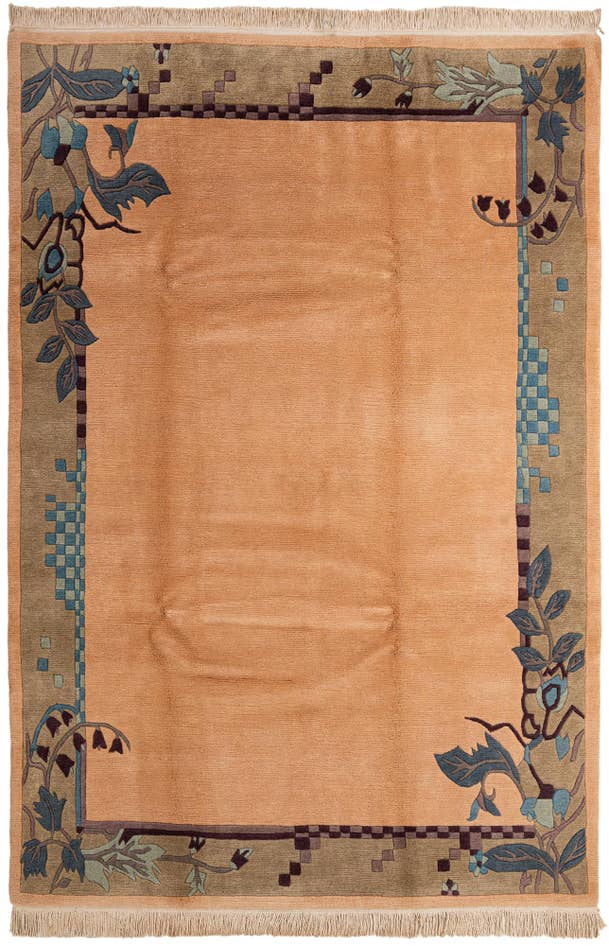 Detail image of 6' 6 x 9' 9 Hand Knotted Nepal Wool Rug