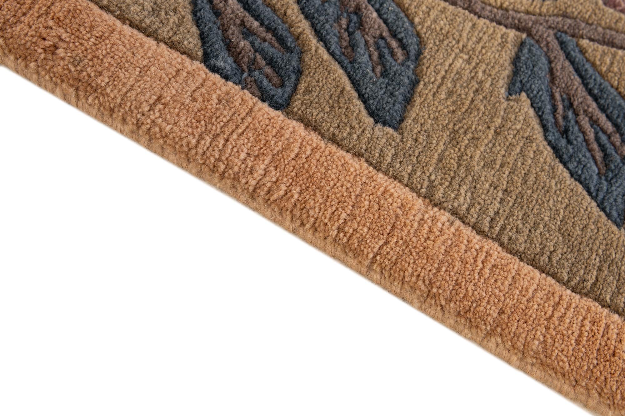 6' 7 x 9' 7 Hand Knotted Nepal Wool Rug