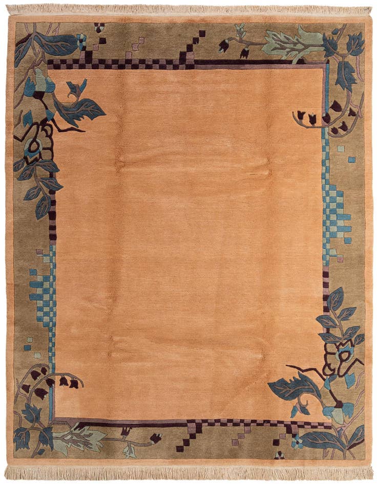 Detail image of 6' 7 x 9' 7 Hand Knotted Nepal Wool Rug