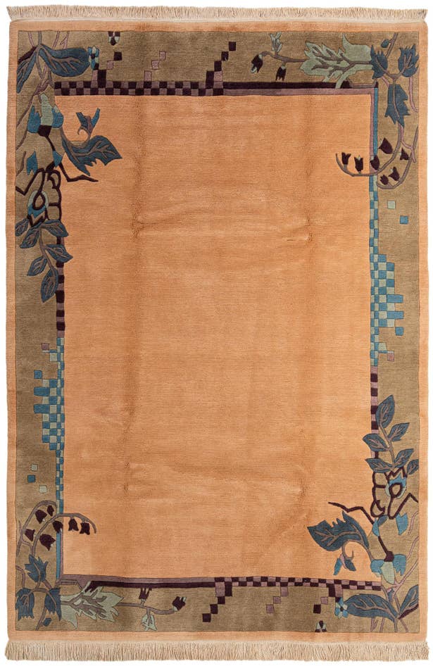 Detail image of 6' 7 x 9' 7 Hand Knotted Nepal Wool Rug