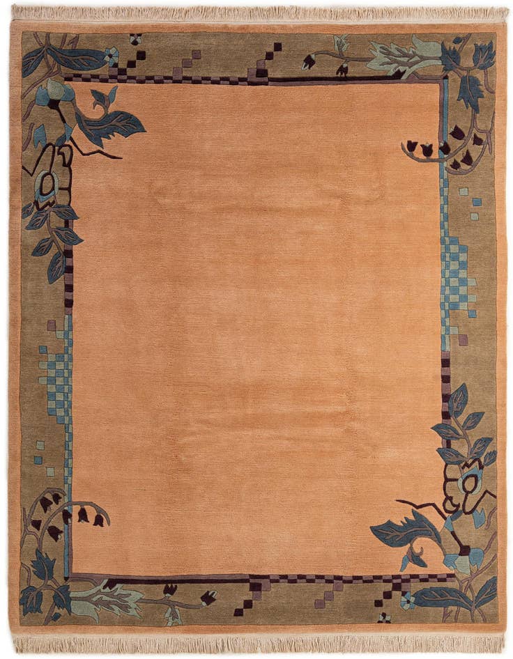 Detail image of 6' 8 x 9' 6 Hand Knotted Nepal Wool Rug