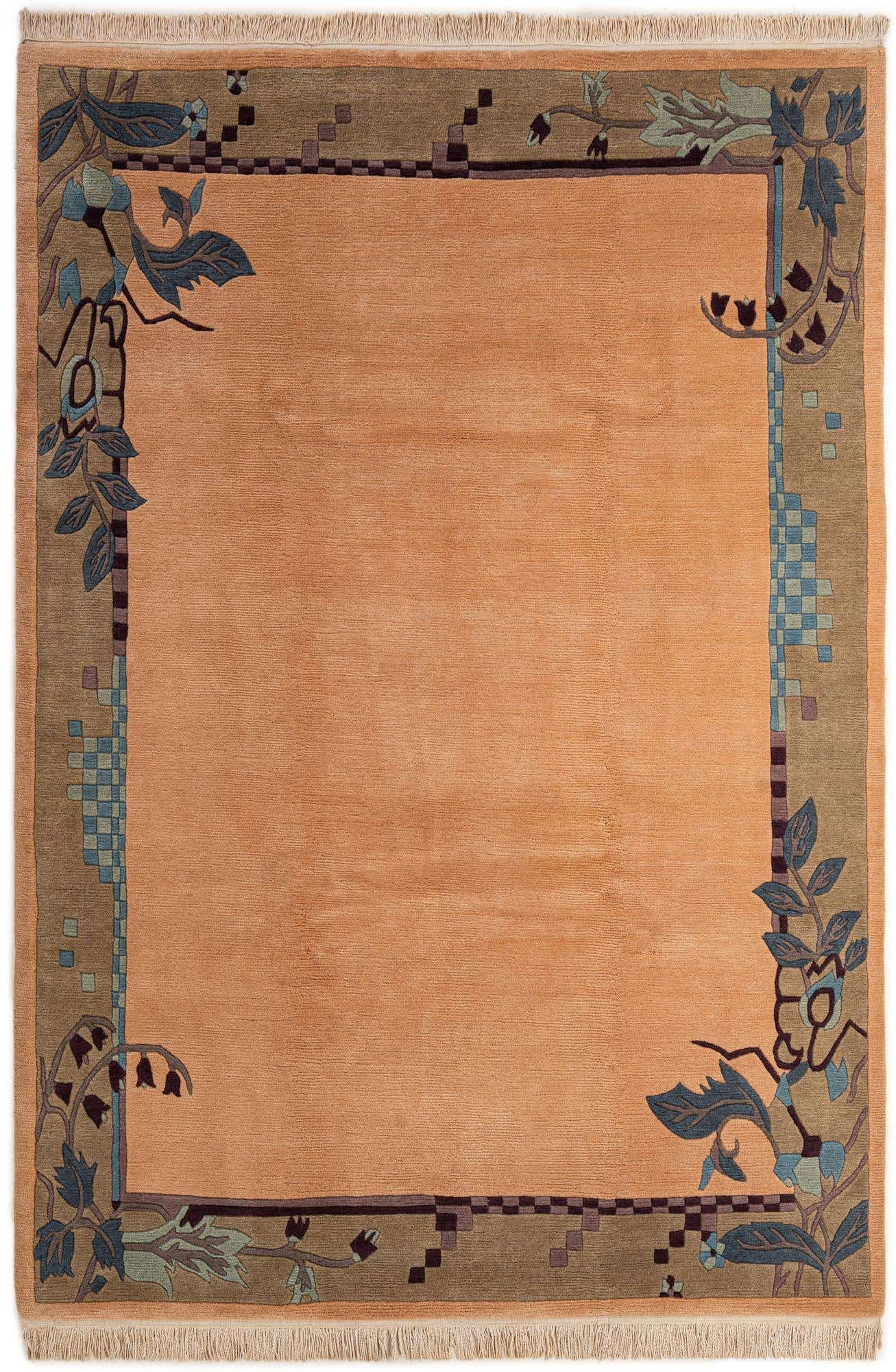 6' 8 x 9' 6 Hand Knotted Nepal Wool Rug