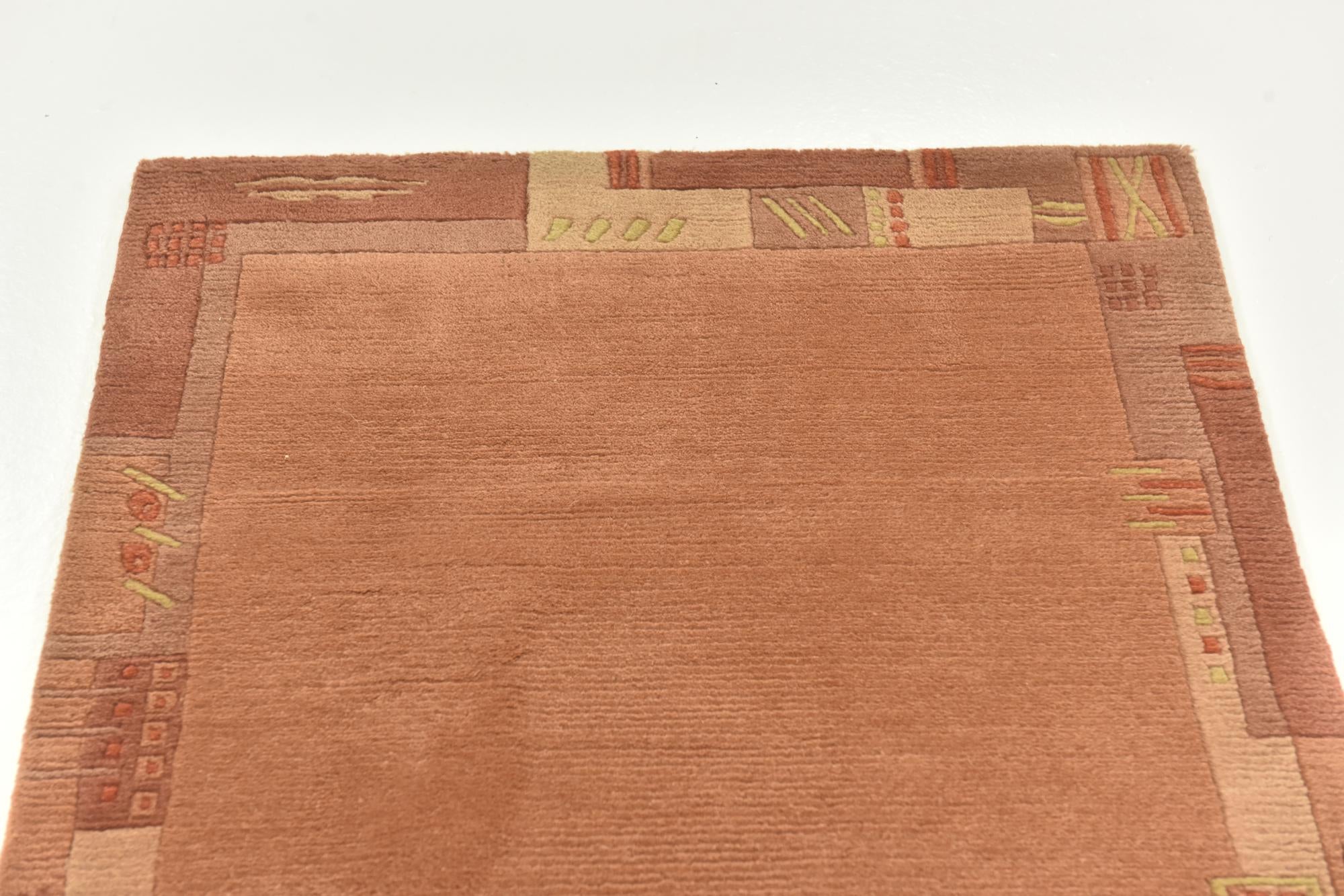 2' 4 x 4' 7 Hand Knotted Nepal Wool Rug