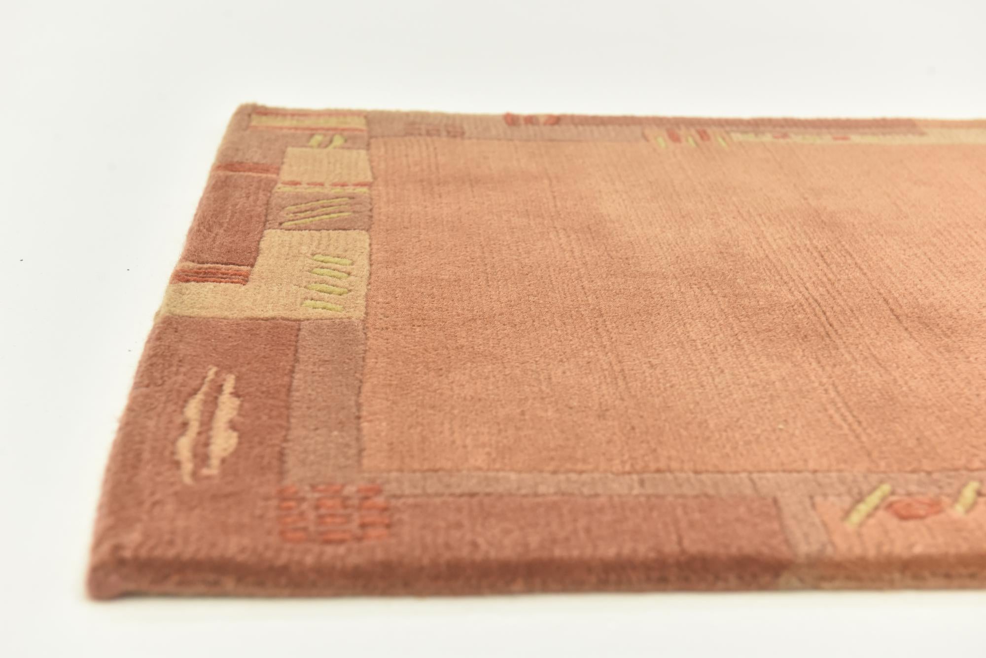 2' 4 x 4' 7 Hand Knotted Nepal Wool Rug