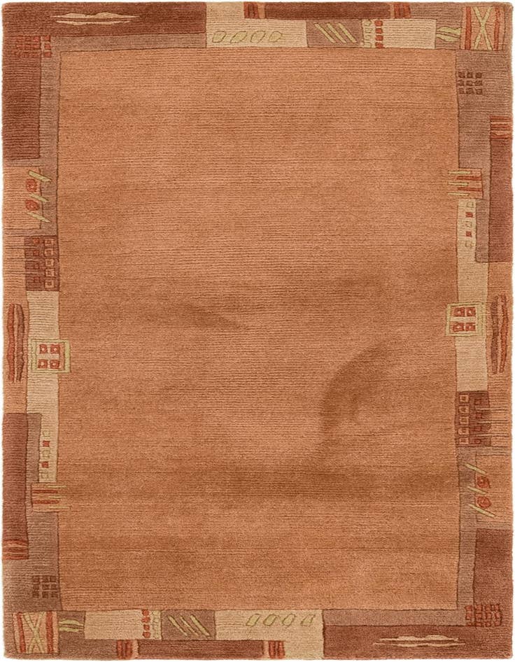 Detail image of 2' 4 x 4' 7 Hand Knotted Nepal Wool Rug