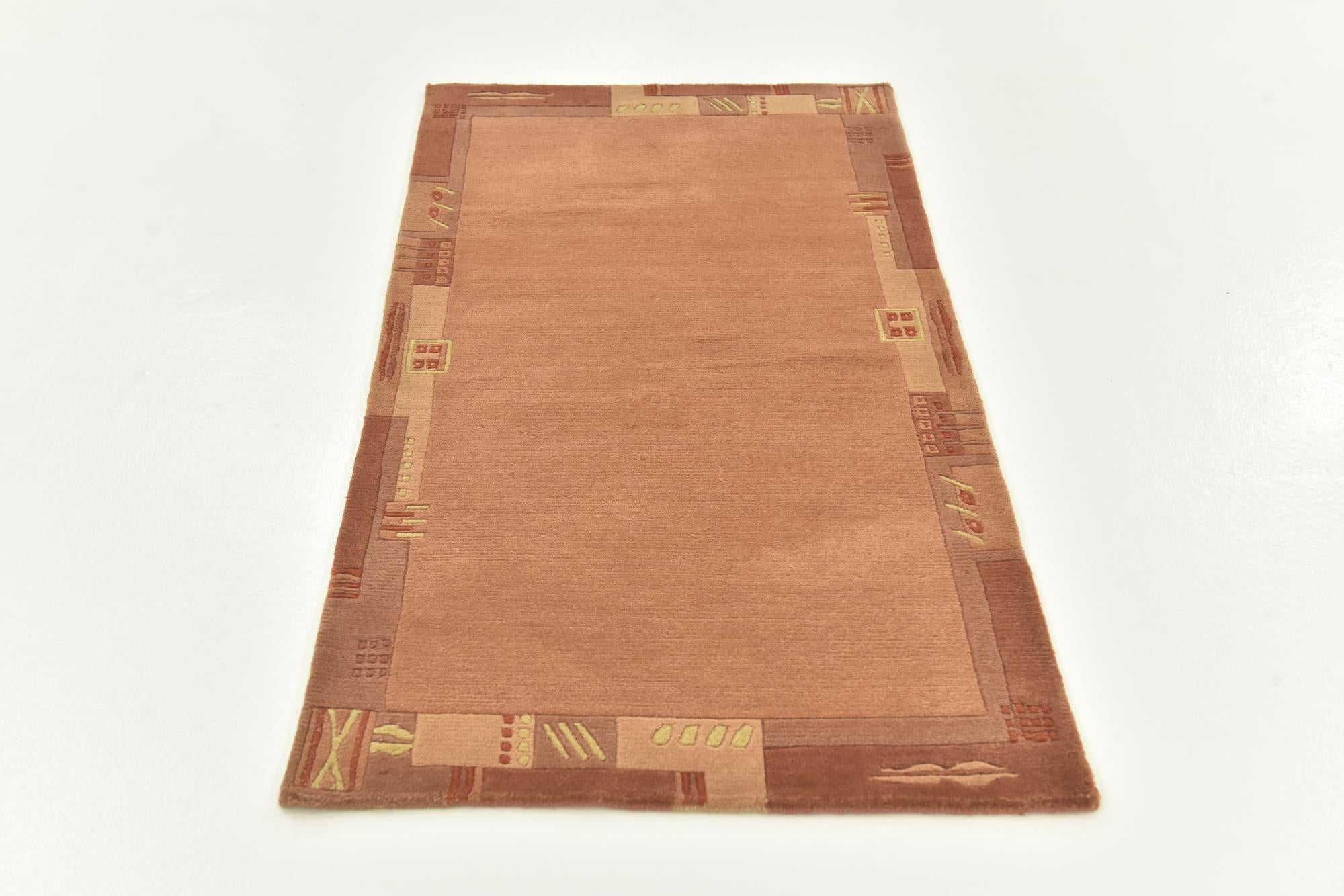 2' 4 x 4' 7 Hand Knotted Nepal Wool Rug